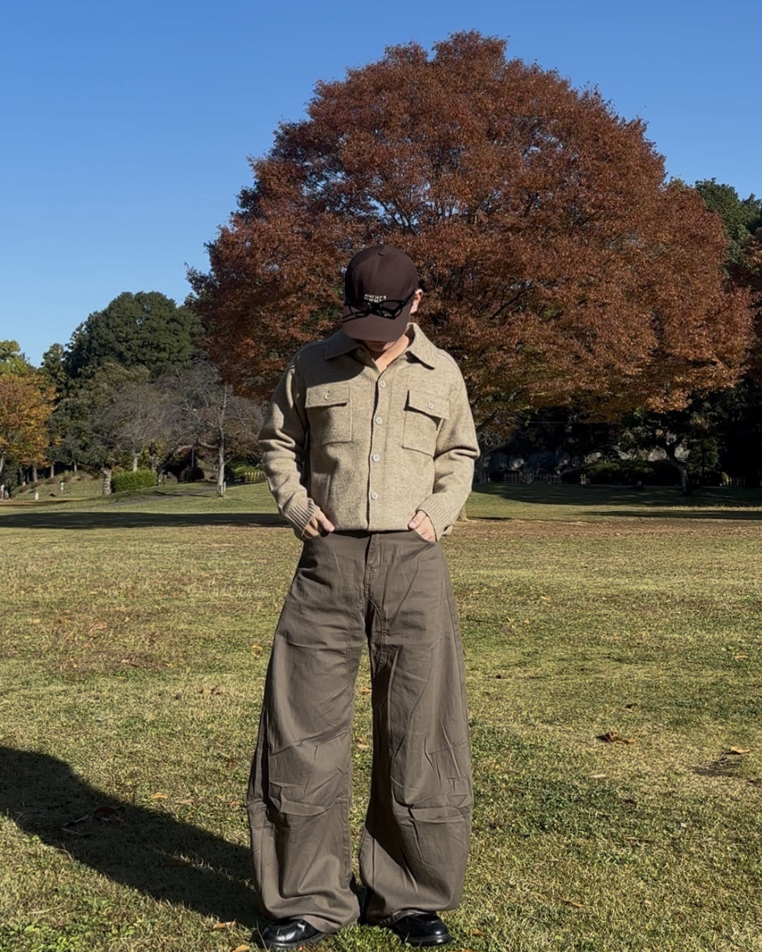 ルーズレッグワイドパンツ GB0016