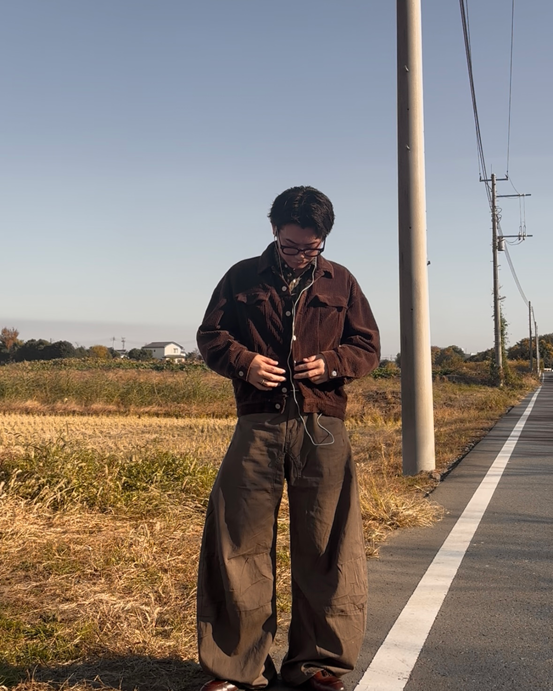 ルーズレッグワイドパンツ GB0016