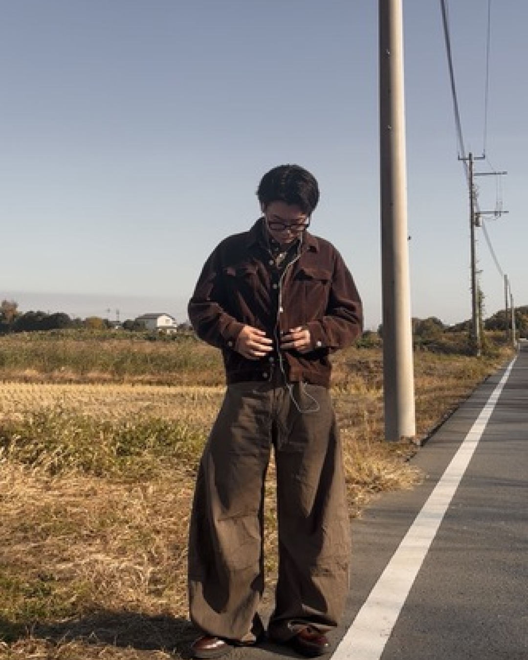 ルーズレッグワイドパンツ GB0016