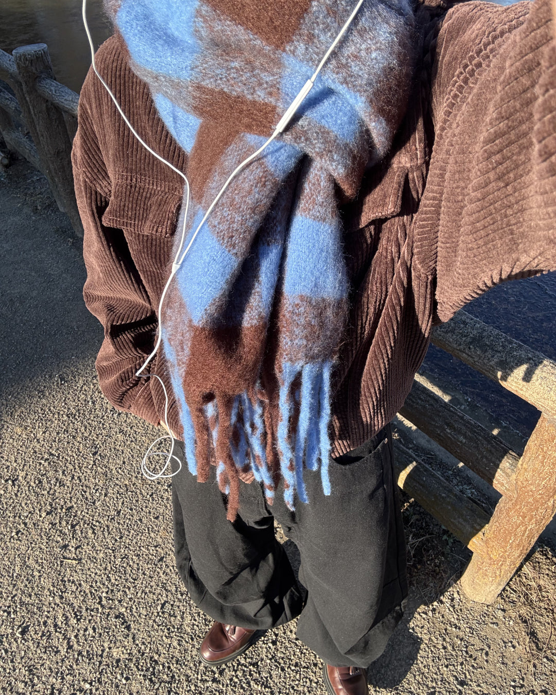 チェックバルキーマフラー GB0029