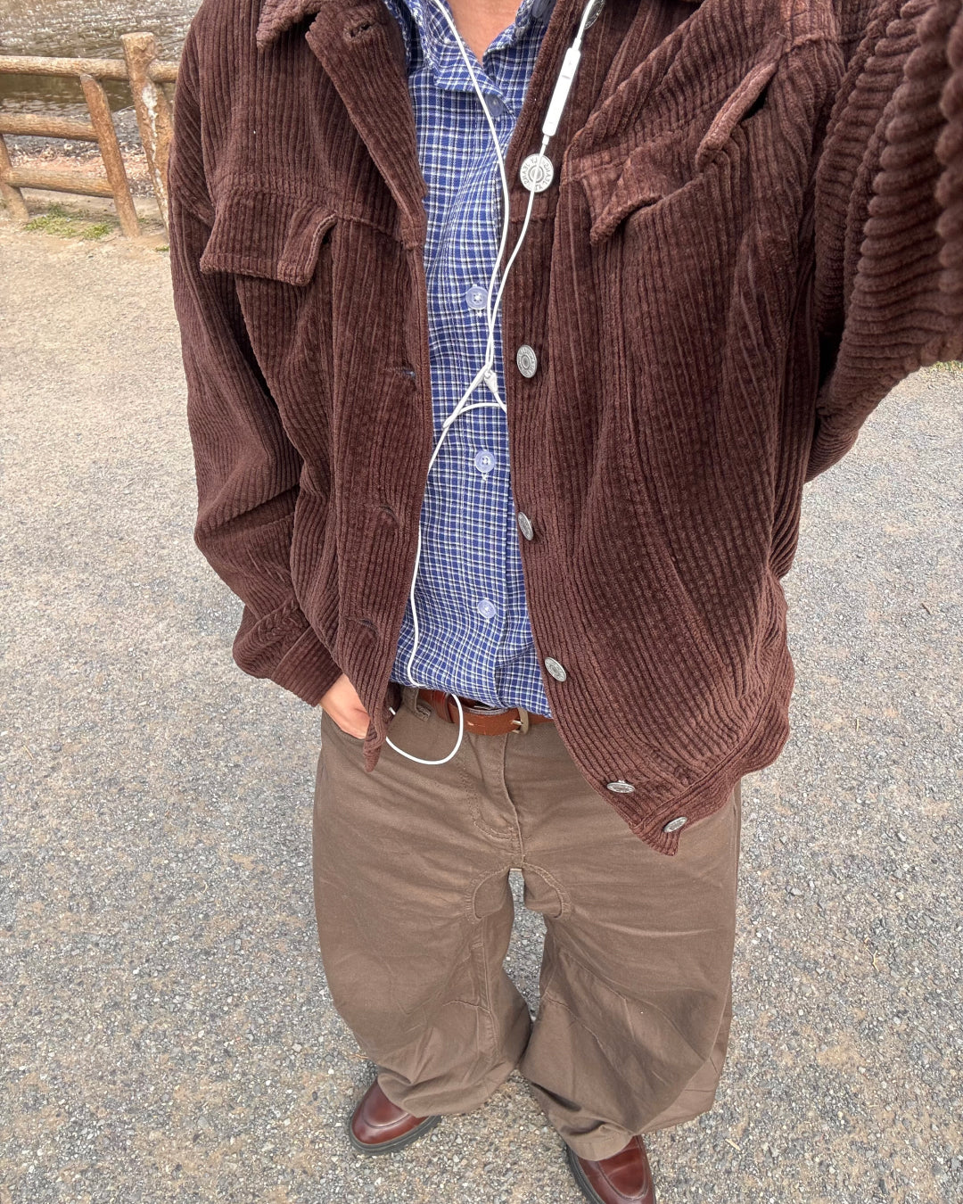 グリットブルーチェックシャツ GB0036