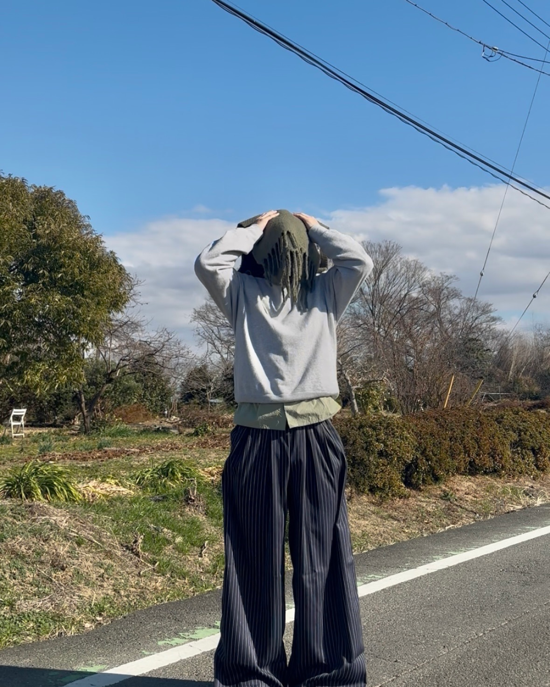 ツータックセミワイドストライプパンツ
GB0020