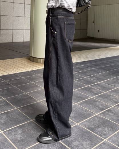 【発売予定】サイドステッチワイドデニムパンツGC0013