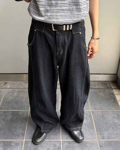 【発売予定】サイドステッチワイドデニムパンツGC0013