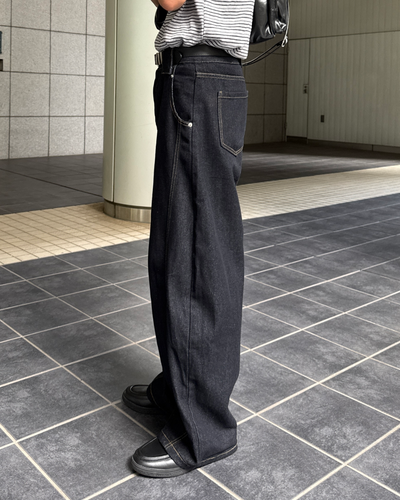 【発売予定】サイドステッチワイドデニムパンツGC0013