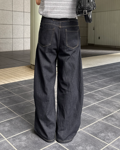 【発売予定】サイドステッチワイドデニムパンツGC0013
