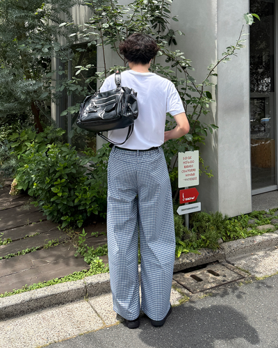 【発売予定】ミニチェックサマーワイドパンツGC0126