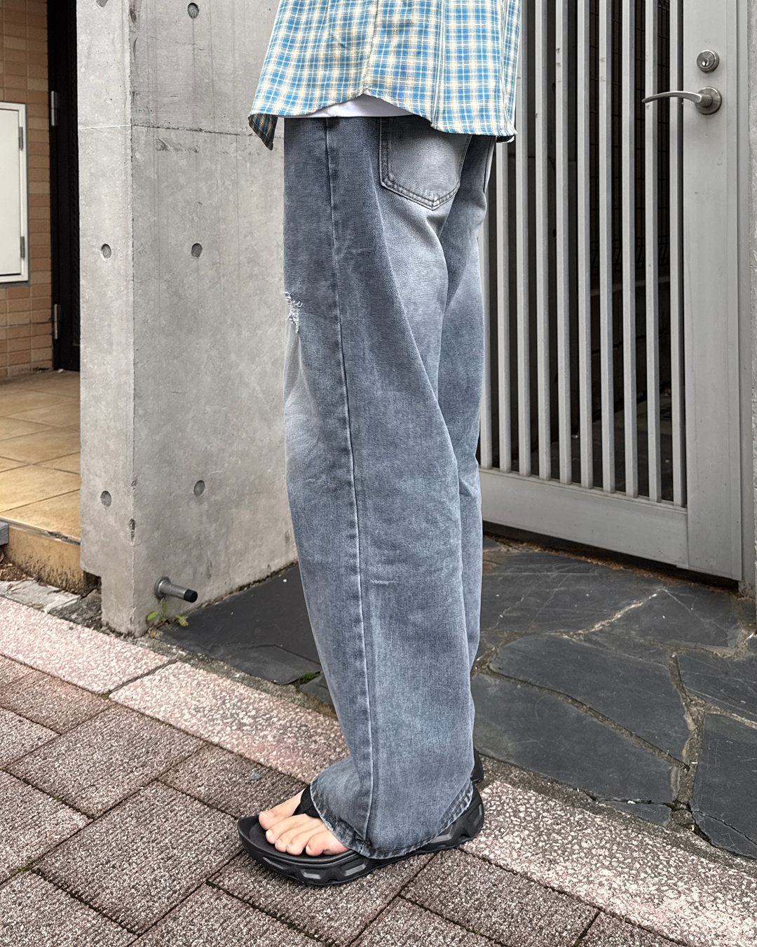 【発売予定】ダメージウォッシュストレートデニムパンツGC0156