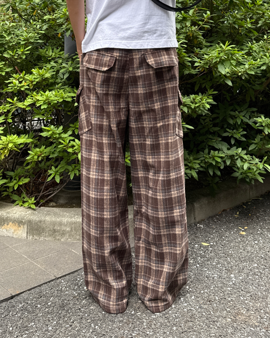 パンクチェックチェーンカーゴパンツ GC0166