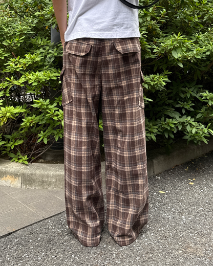 パンクチェックチェーンカーゴパンツ GC0166