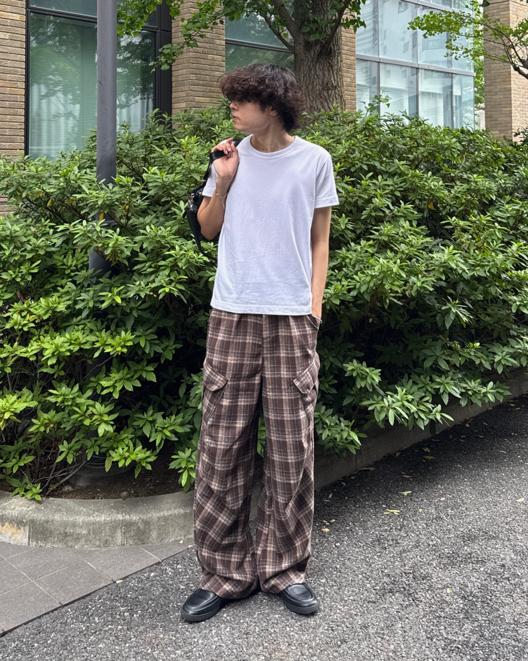 パンクチェックチェーンカーゴパンツ GC0166