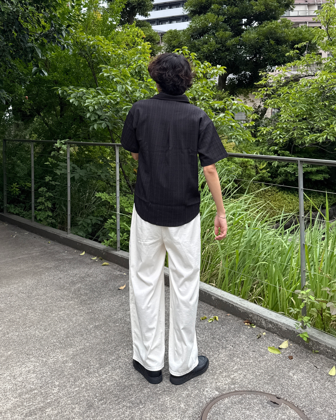 テクスチャーオープンカラーシャツ GC0171
