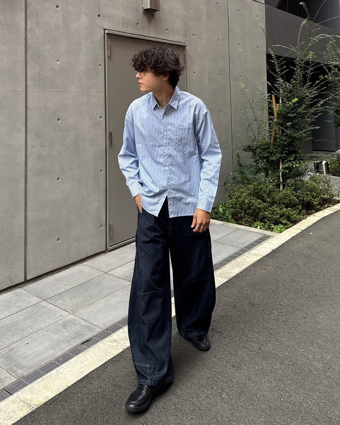 リラックスフィットストライプシャツ GC0181
