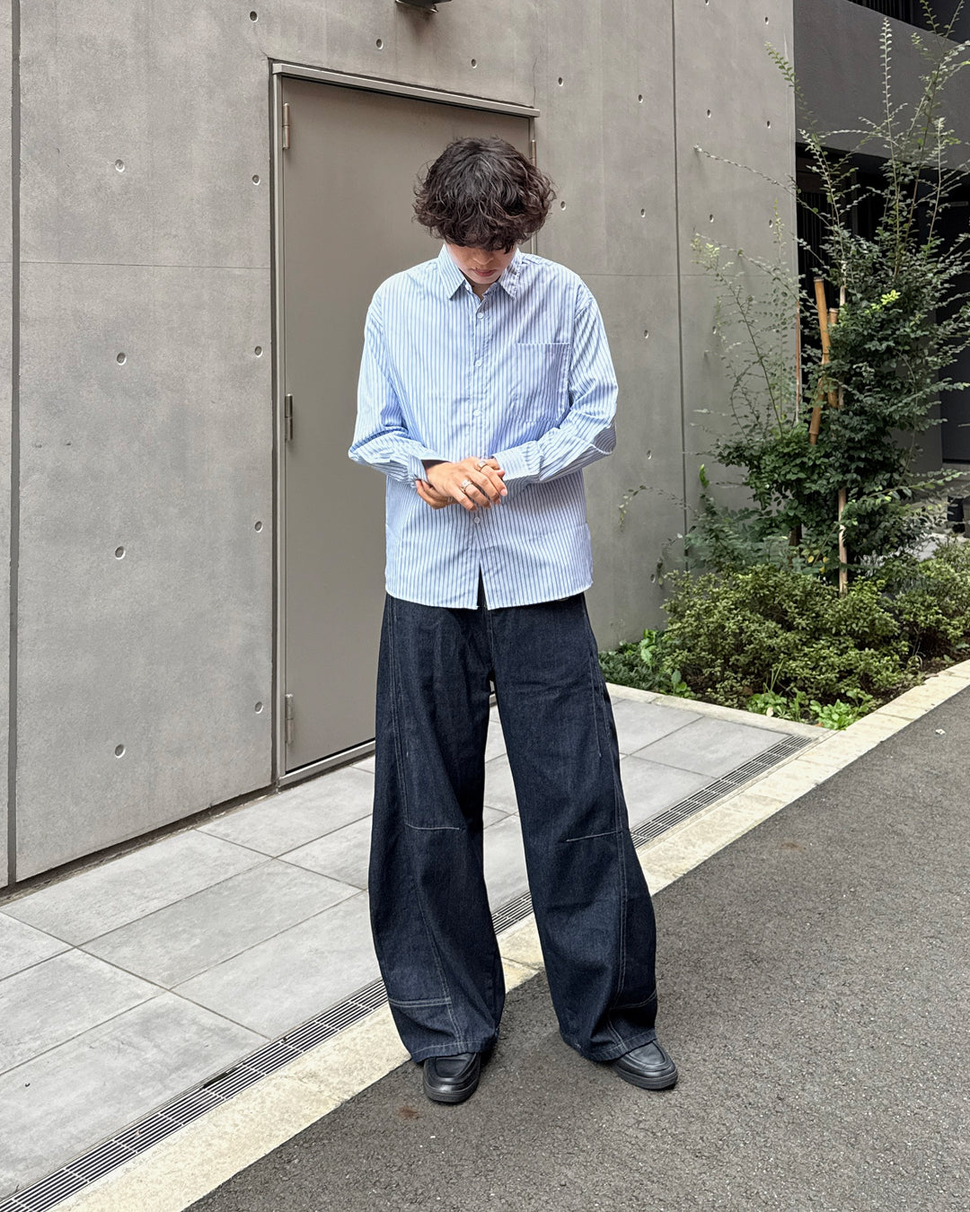 リラックスフィットストライプシャツ GC0181
