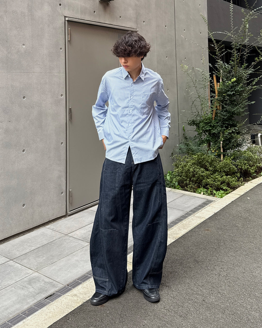 リラックスフィットストライプシャツ GC0181