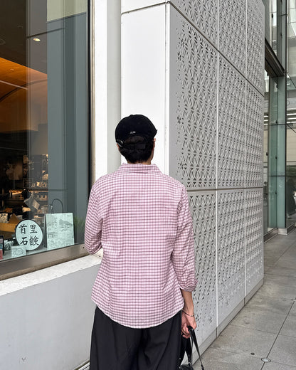 カジュアルチェック柄ロングシャツ GC0197