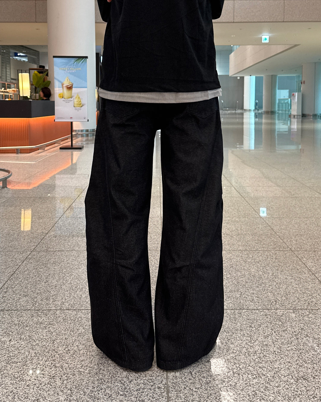 リジットワイドラインデニムパンツ GC0198