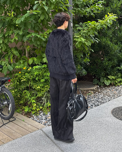 バタフライ柄シャギーニットカーディガン GC0210