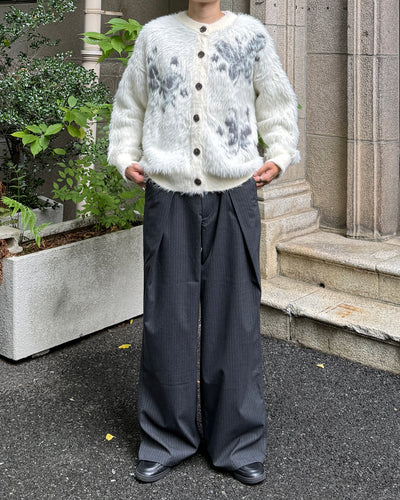 バタフライ柄シャギーニットカーディガン GC0210