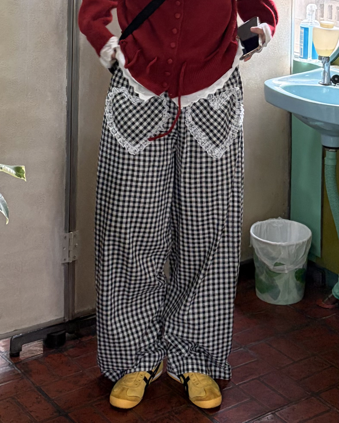 ハートデザインチェックパンツ GG0020