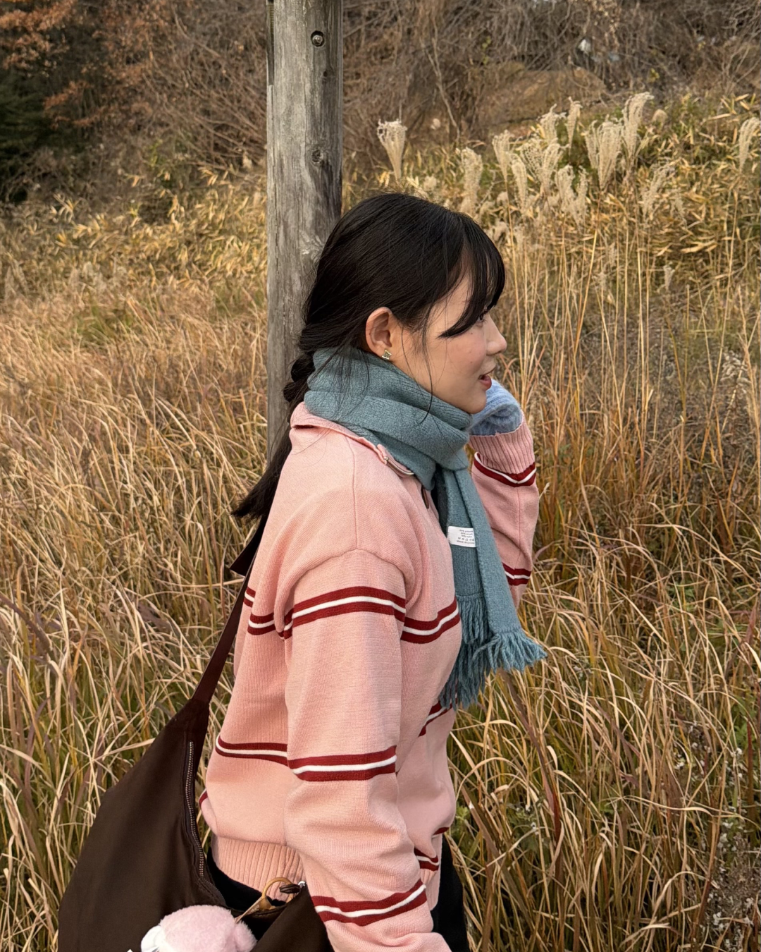 ストライプハーフジップニット GG0076