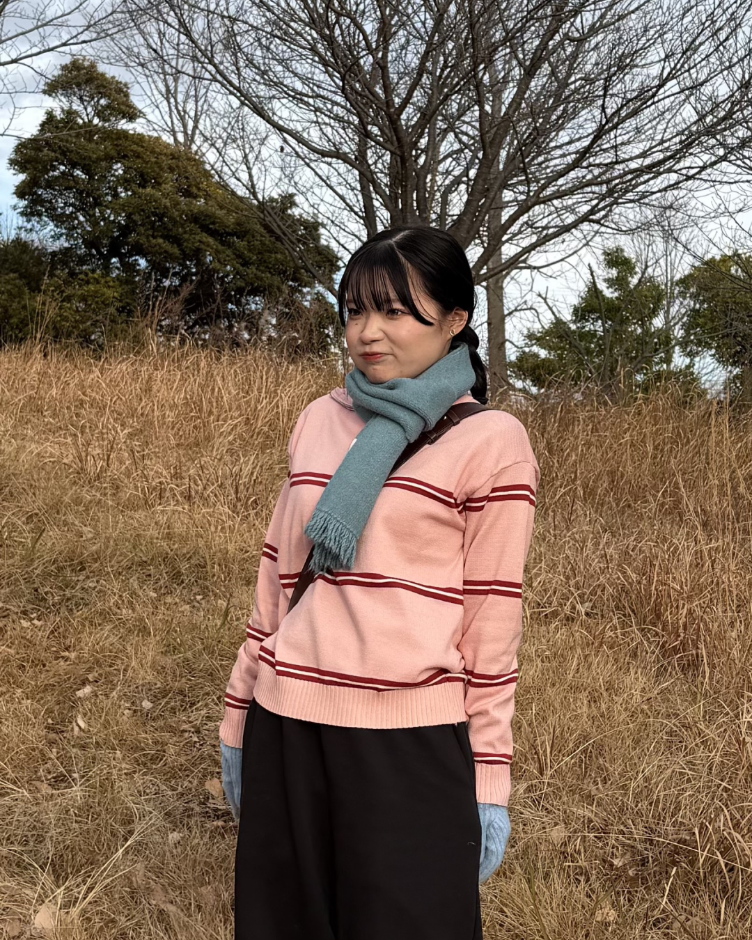 ストライプハーフジップニット GG0076