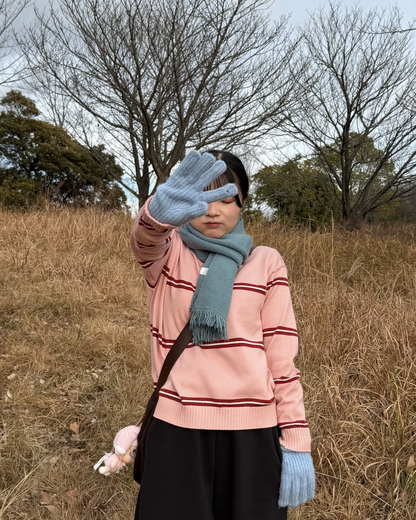 ストライプハーフジップニット GG0076