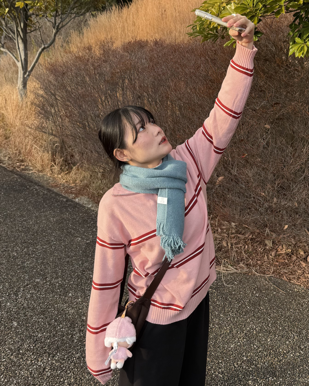 ストライプハーフジップニット GG0076