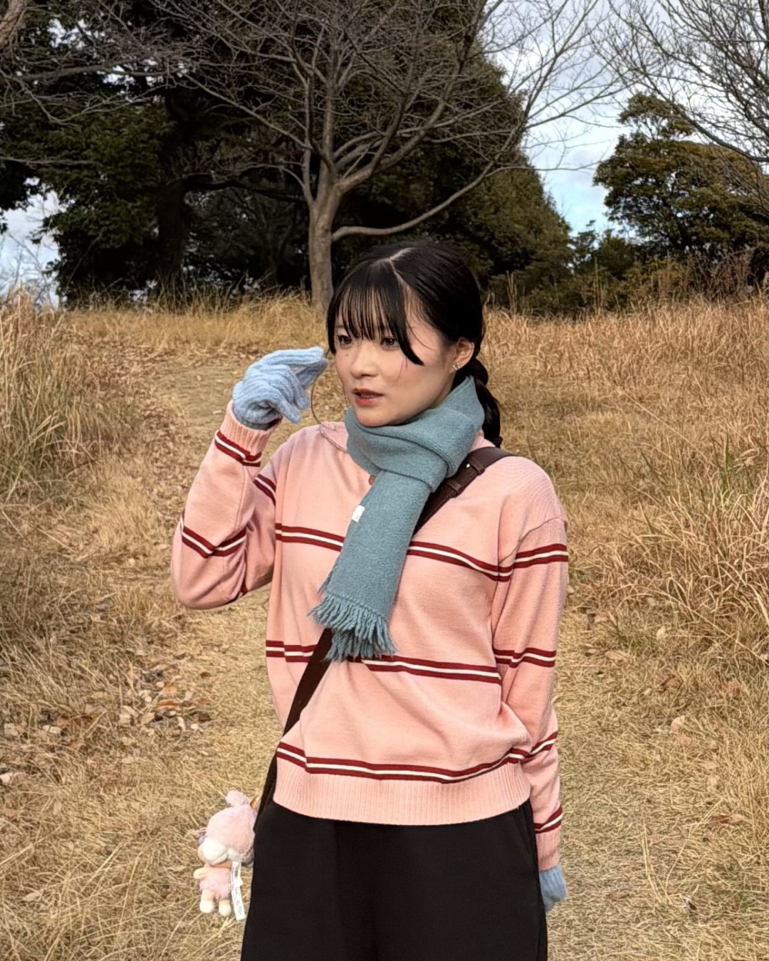 ストライプハーフジップニット GG0076