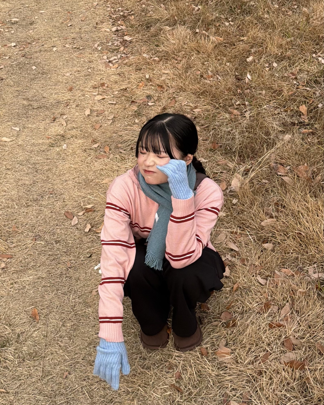 ストライプハーフジップニット GG0076