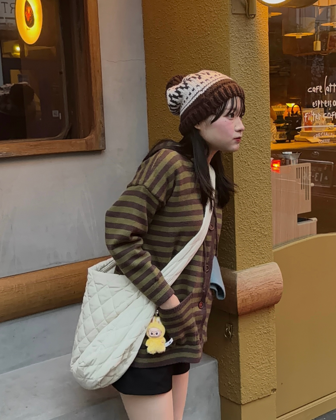 フード付きボーダーニット GG0077