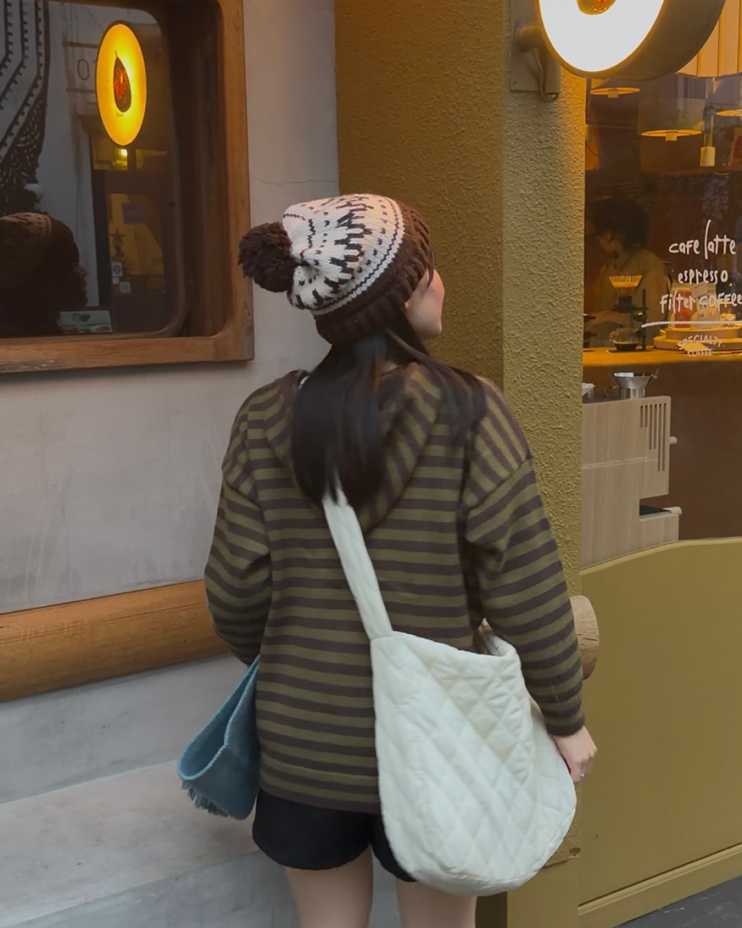 フード付きボーダーニット GG0077