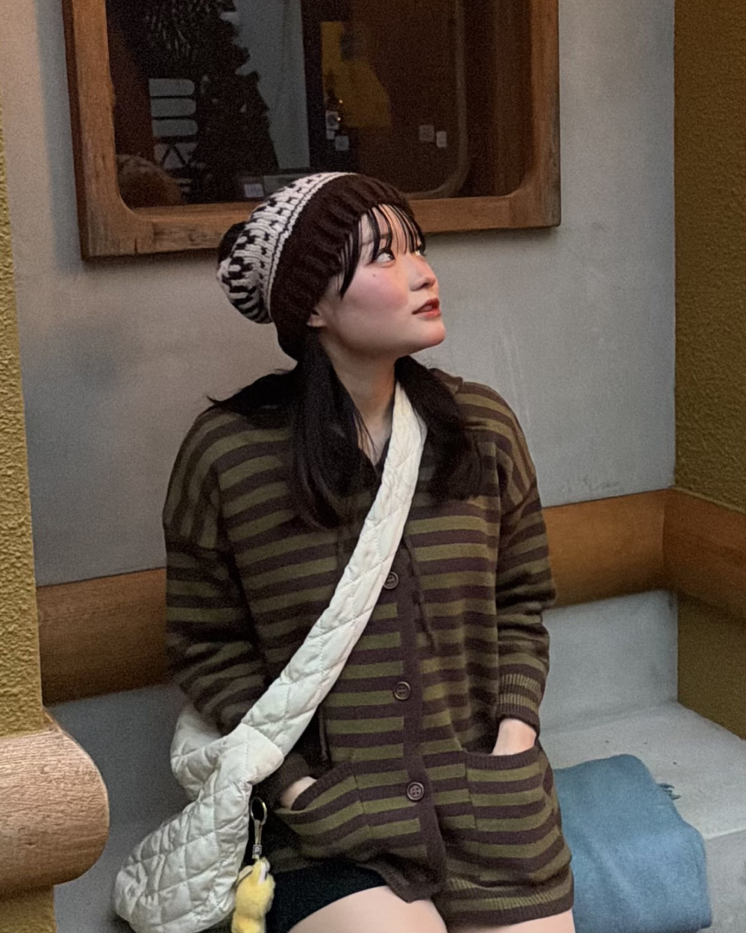 フード付きボーダーニット GG0077