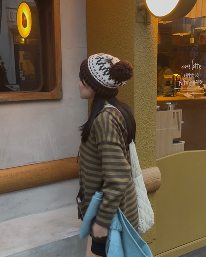 フード付きボーダーニット GG0077