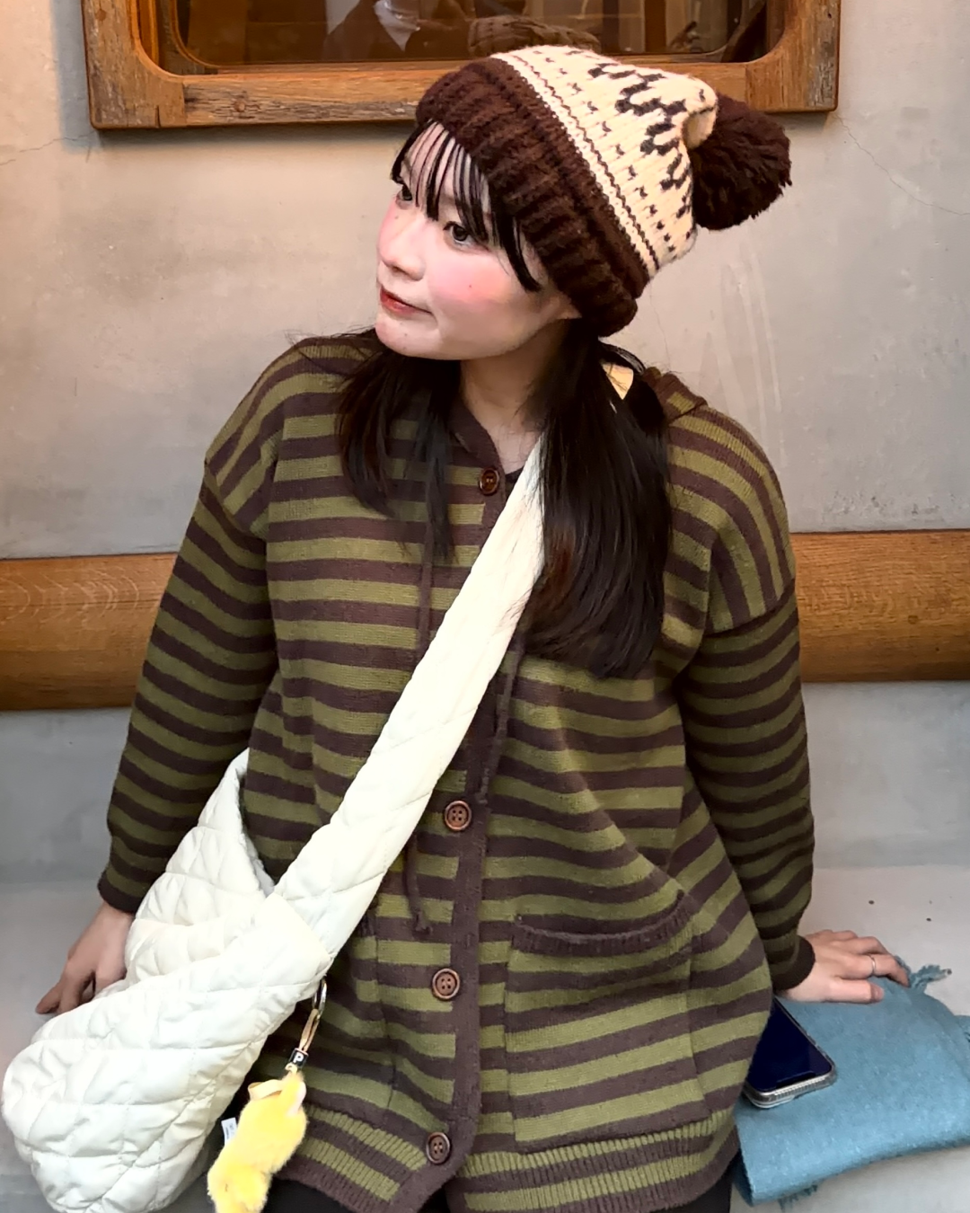 フード付きボーダーニット GG0077