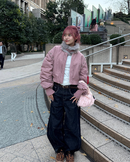 レオパード柄厚底ファーデザインローファー
GM0133