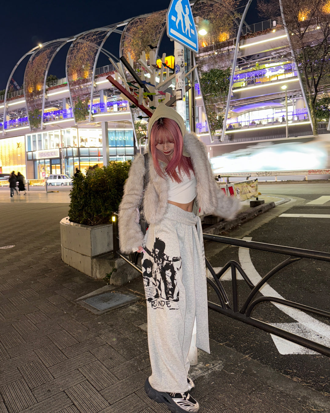 ウエストリボンデザインプリントスウェットパンツ
GM0143