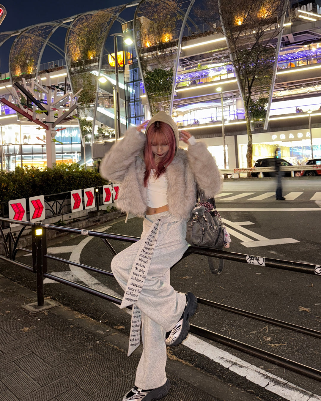 ウエストリボンデザインプリントスウェットパンツ
GM0143