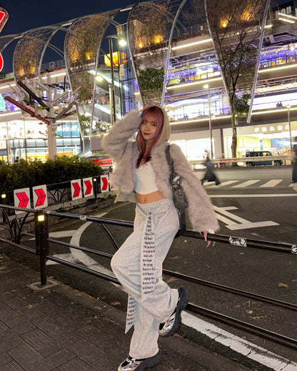 ウエストリボンデザインプリントスウェットパンツ
GM0143