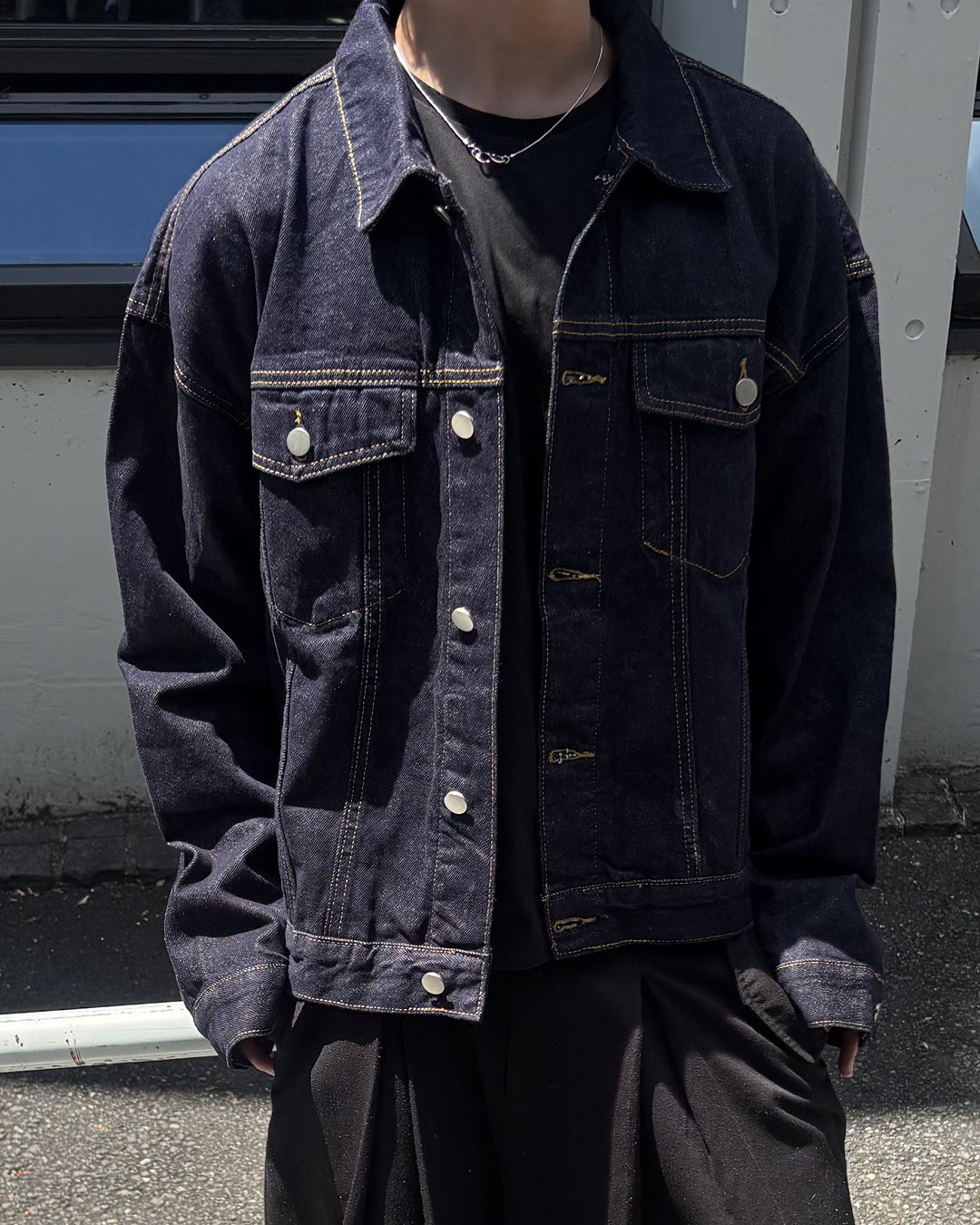 ルーズシルエットベーシックデニムジャケット GN0016