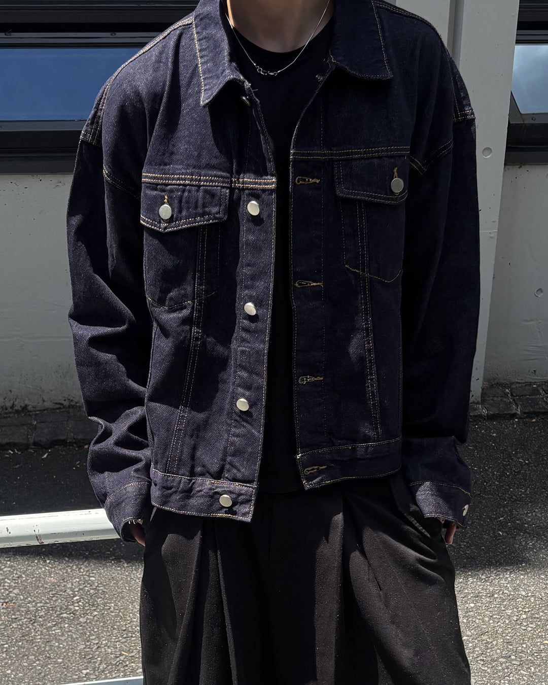 ルーズシルエットベーシックデニムジャケット GN0016
