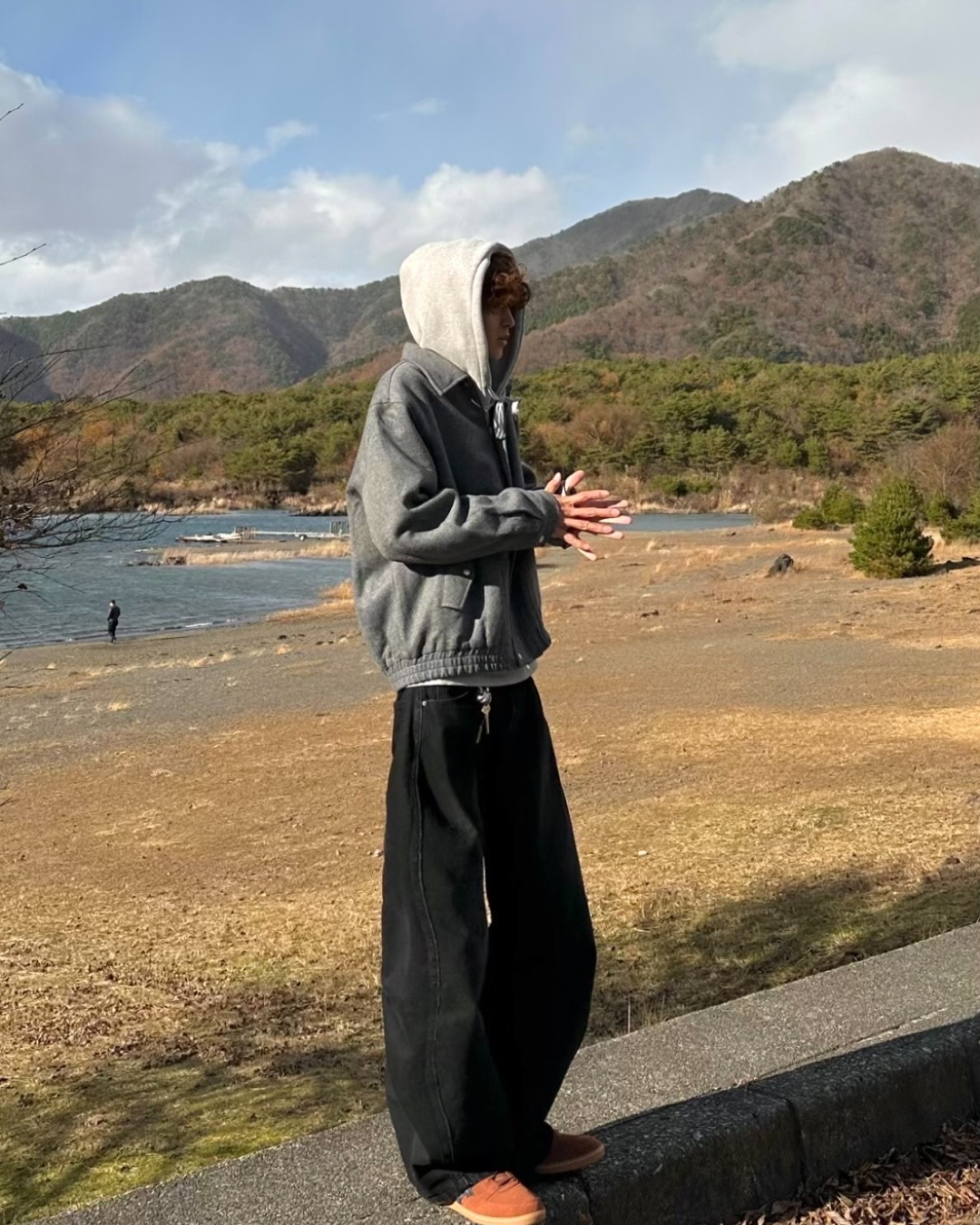 裏地付きダブルジップウールコットンジャケット HA0122