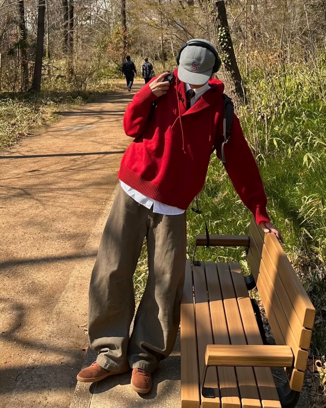 ハーフネック二ットパーカーHA0222