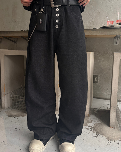 ボタンフライストレートパンツ HS0061