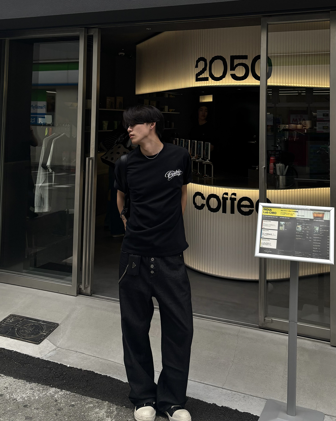 ボタンフライストレートパンツ HS0061