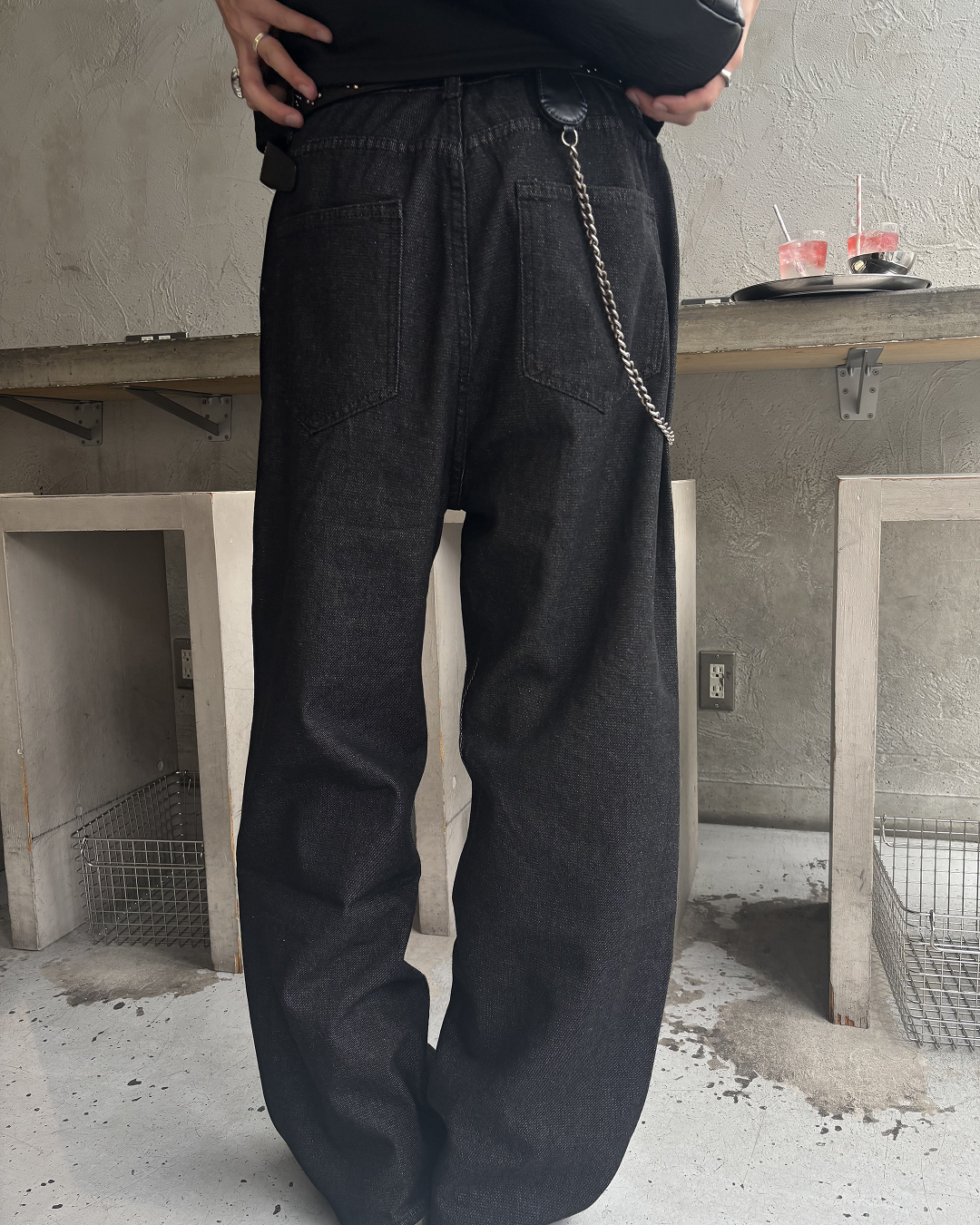 ボタンフライストレートパンツ HS0061