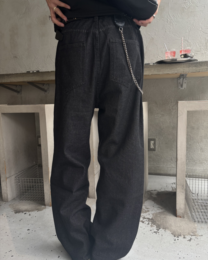 ボタンフライストレートパンツ HS0061