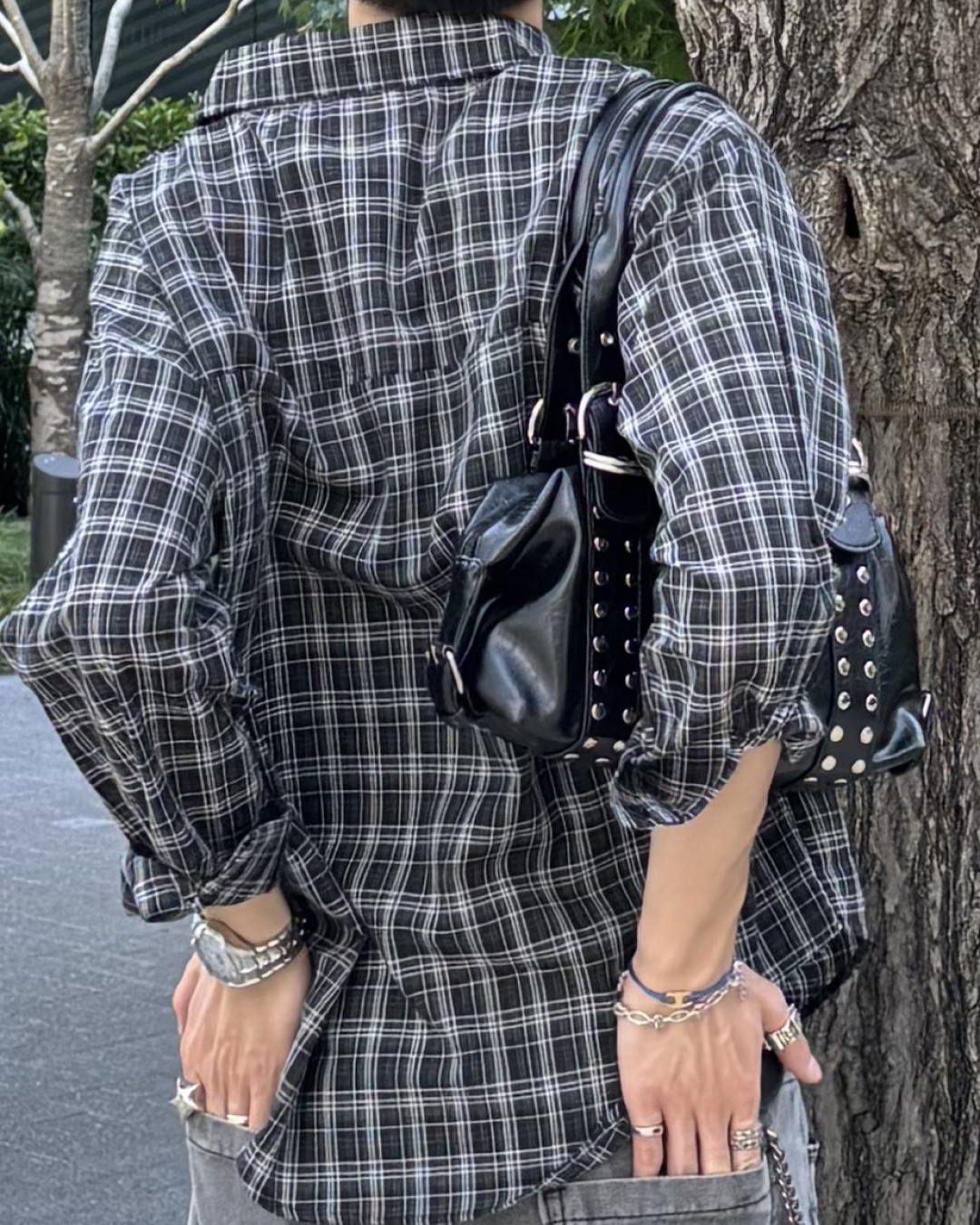 ラインスタッズバッグ HS0069