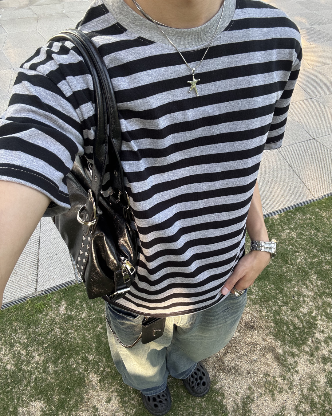 ラインスタッズバッグ HS0069