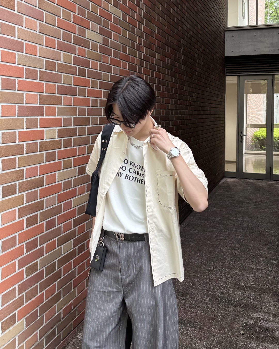 ハイストリートライトライン半袖シャツ HS0077